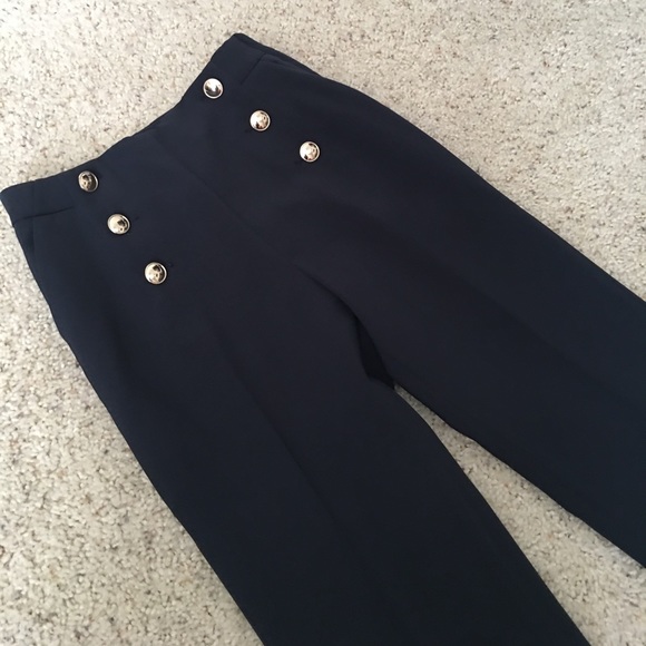 H&M Pants - H&M High Waist Navy Trousers US 2